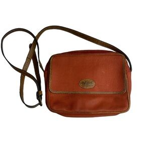 Vintage Leather Goldpfeil Caracciola Bag Orange